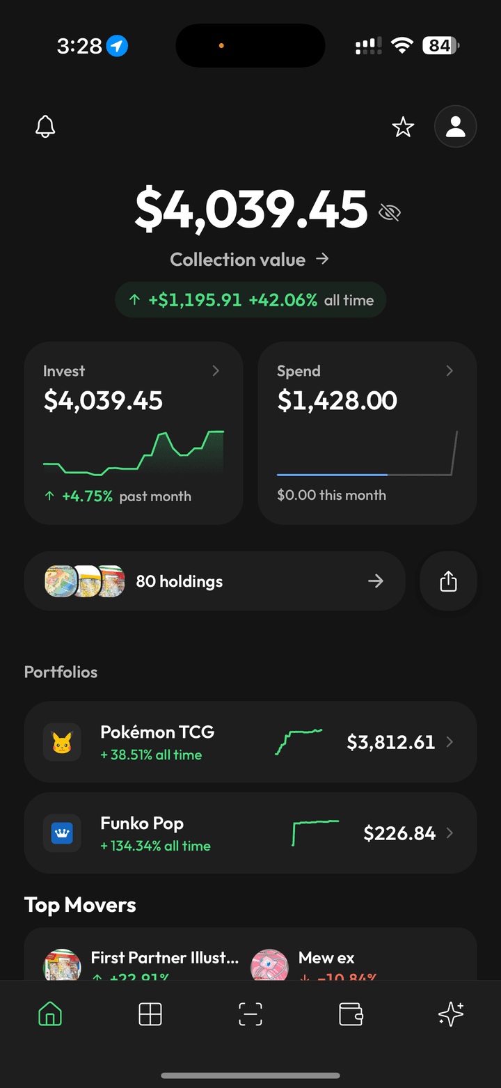Stakd home: collection value, investment and portfolios