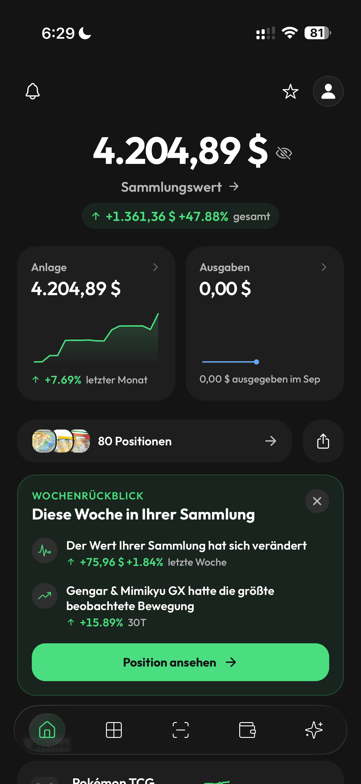 Deine ganze Sammlung, eine Zahl